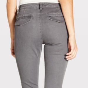 Sanctuary Fast Track Zip Chino Skinny Jeans Gray